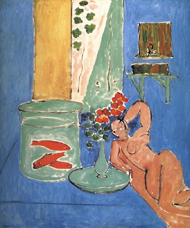 Henri Matisse Goldfish and statue